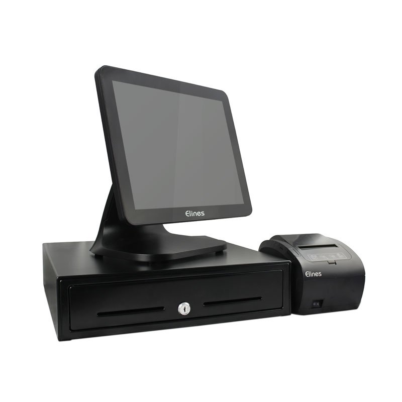 Kassensystem mit Touchdisplay, Bondrucker und Kassenschublade
